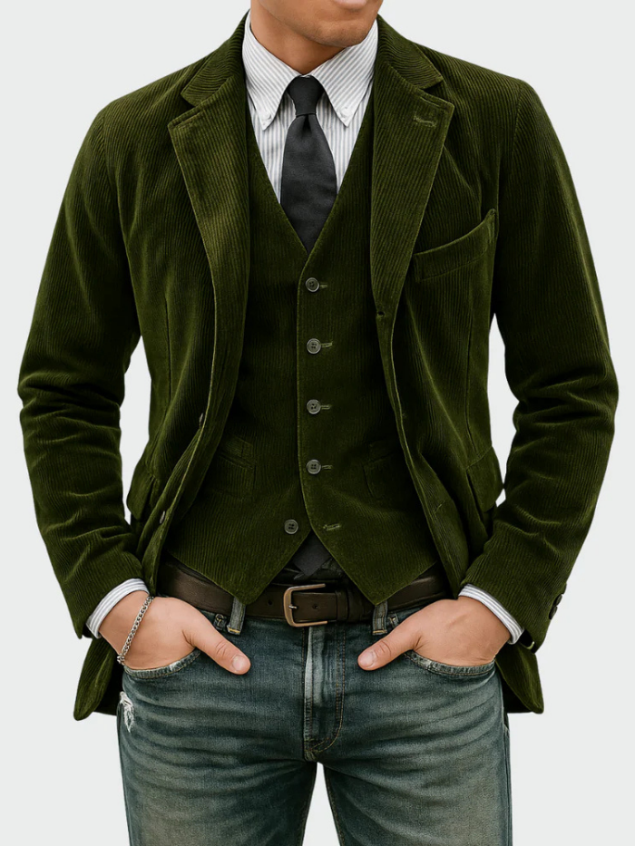 Tommy™ | Completo 2 pezzi: Blazer e Gilet in Velluto