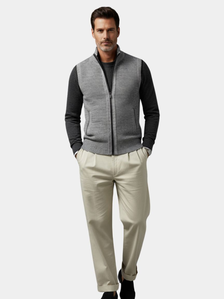 Gilet Elegante con Zip Intera