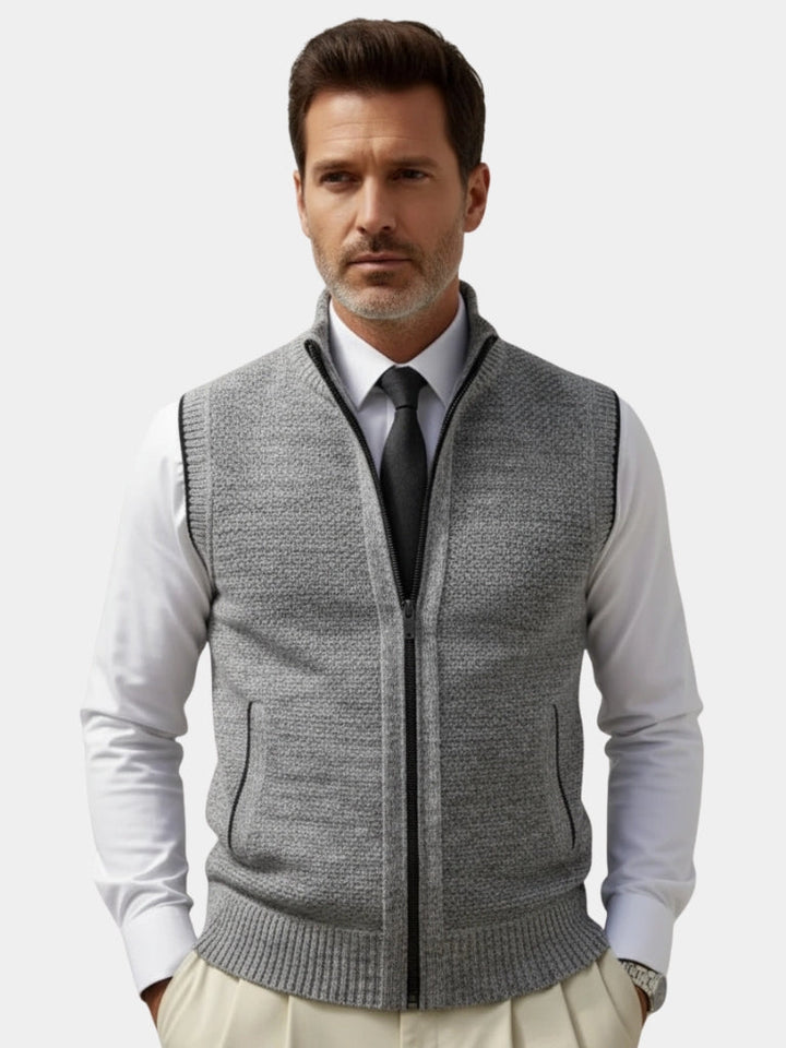 Gilet Elegante con Zip Intera