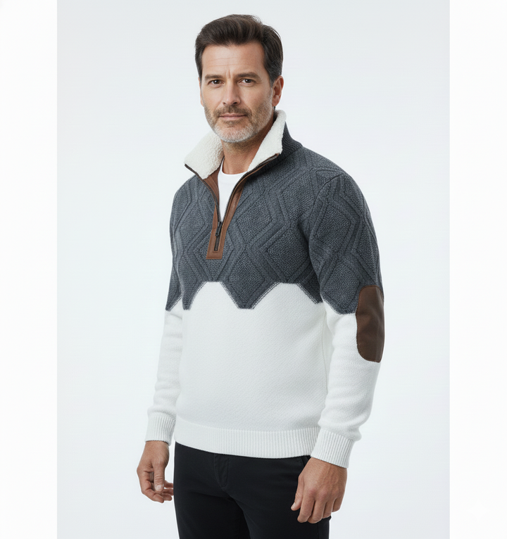 Georg | Maglione di qualità con colletto alto foderato