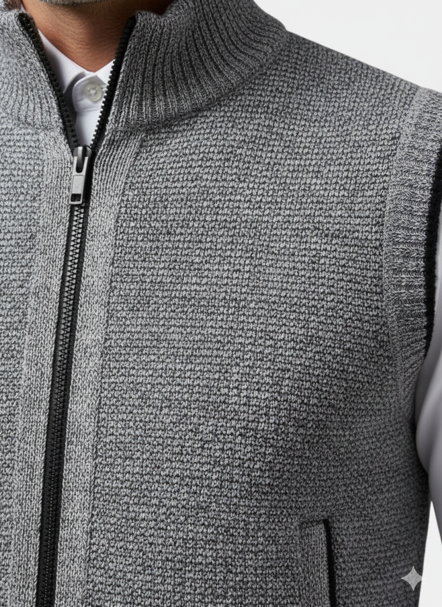 Gilet Elegante con Zip Intera