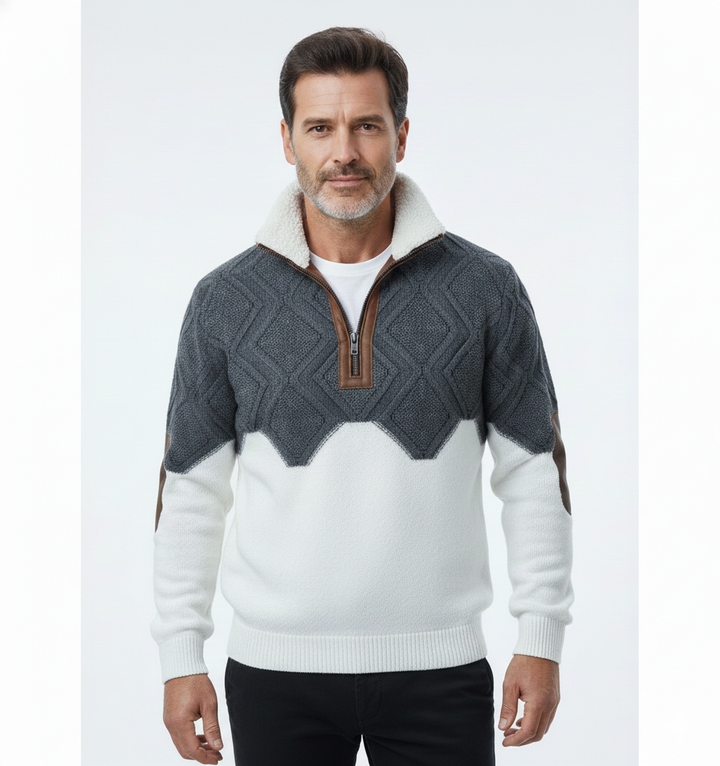 Georg | Maglione di qualità con colletto alto foderato