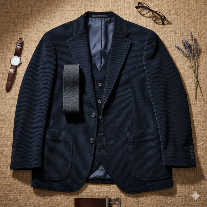 Tommy™ | Completo 2 pezzi: Blazer e Gilet in Velluto