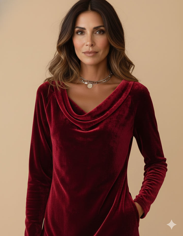 Alessia™ | Abito in velluto Frosina