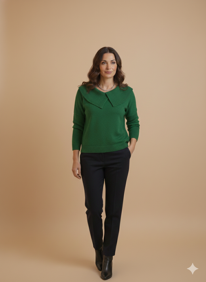 Lucia™ – Maglia Morbida Invernale con Colletto Elegante