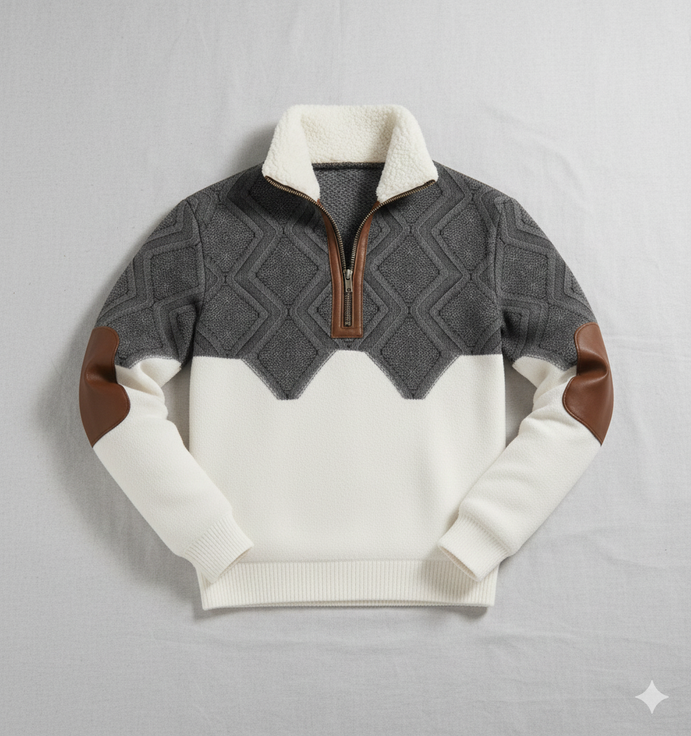 Georg | Maglione di qualità con colletto alto foderato