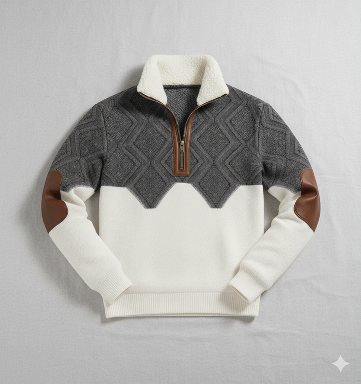 Georg | Maglione di qualità con colletto alto foderato