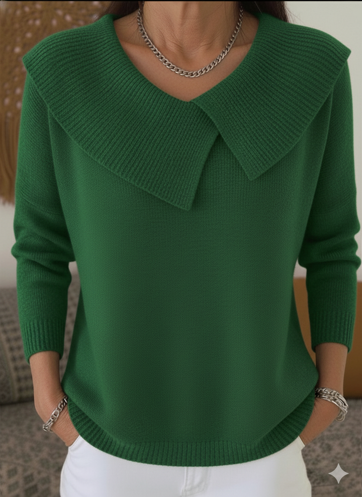 Lucia™ – Maglia Morbida Invernale con Colletto Elegante