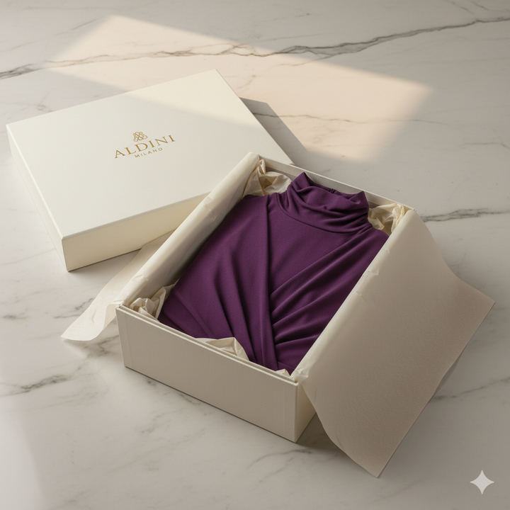 Giorgia™ – Abito Maxi Plissettato Asimmetrico (Collana non inclusa)