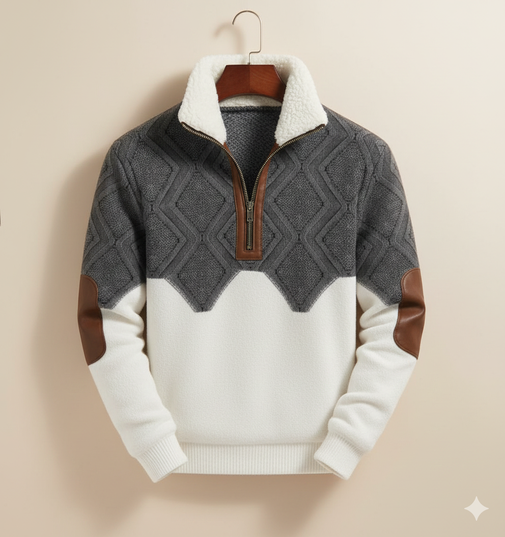 Georg | Maglione di qualità con colletto alto foderato