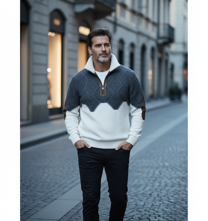 Georg | Maglione di qualità con colletto alto foderato