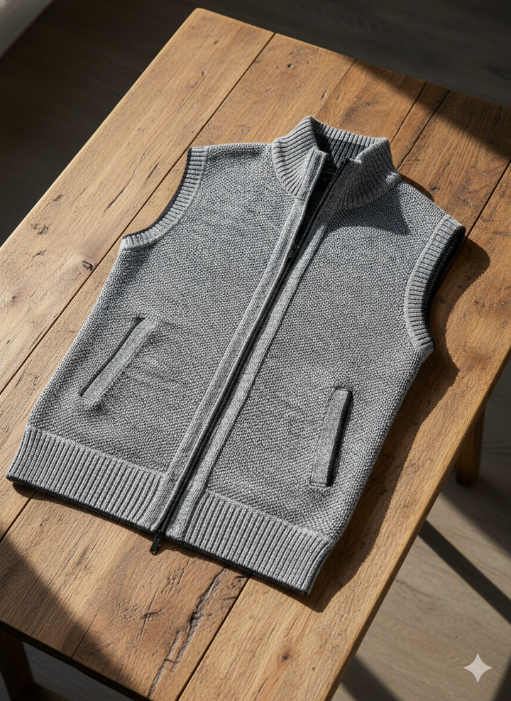 Gilet Elegante con Zip Intera