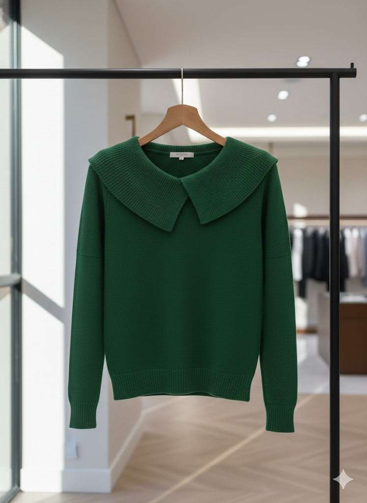 Lucia™ – Maglia Morbida Invernale con Colletto Elegante