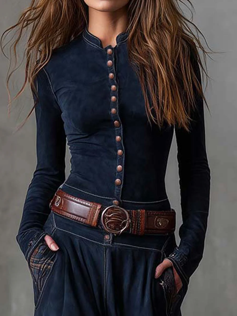 Abito maxi scamosciato Michelle