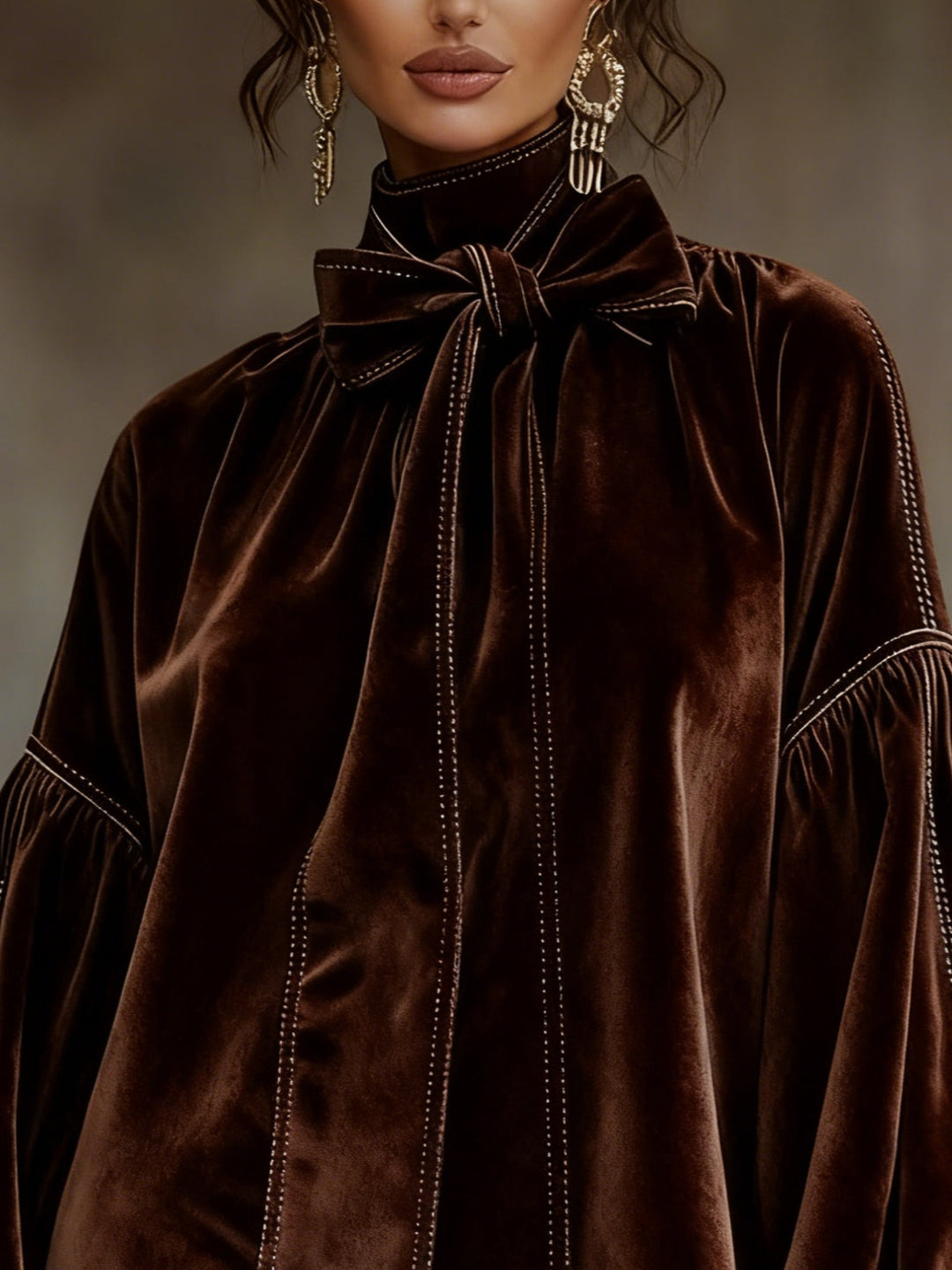 Valentina – Abito Mini in Velluto con Fiocco