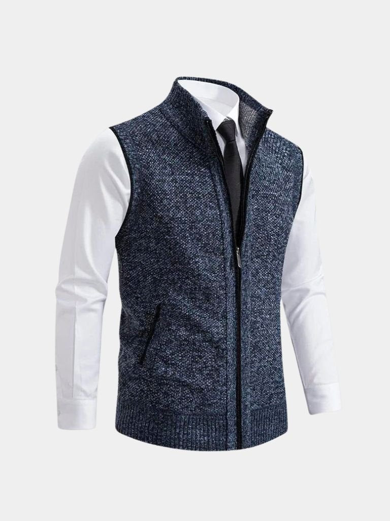 Gilet Elegante con Zip Intera