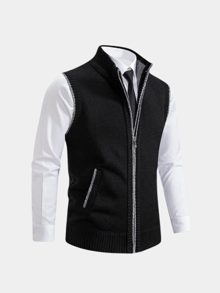 Gilet Elegante con Zip Intera