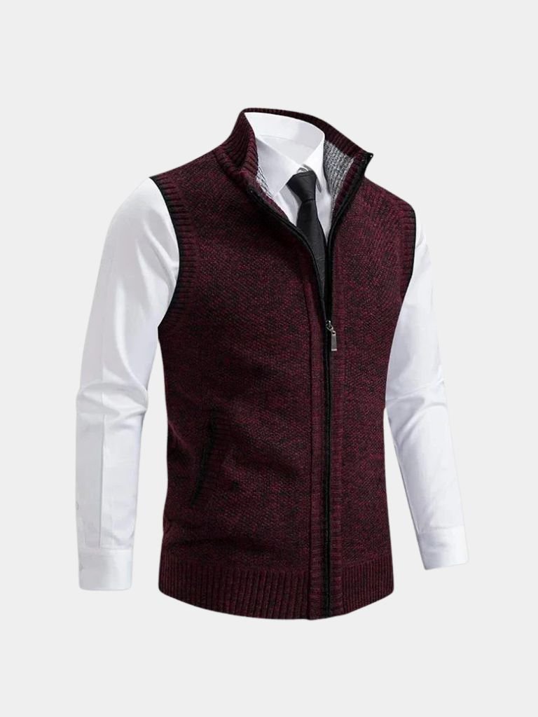 Gilet Elegante con Zip Intera